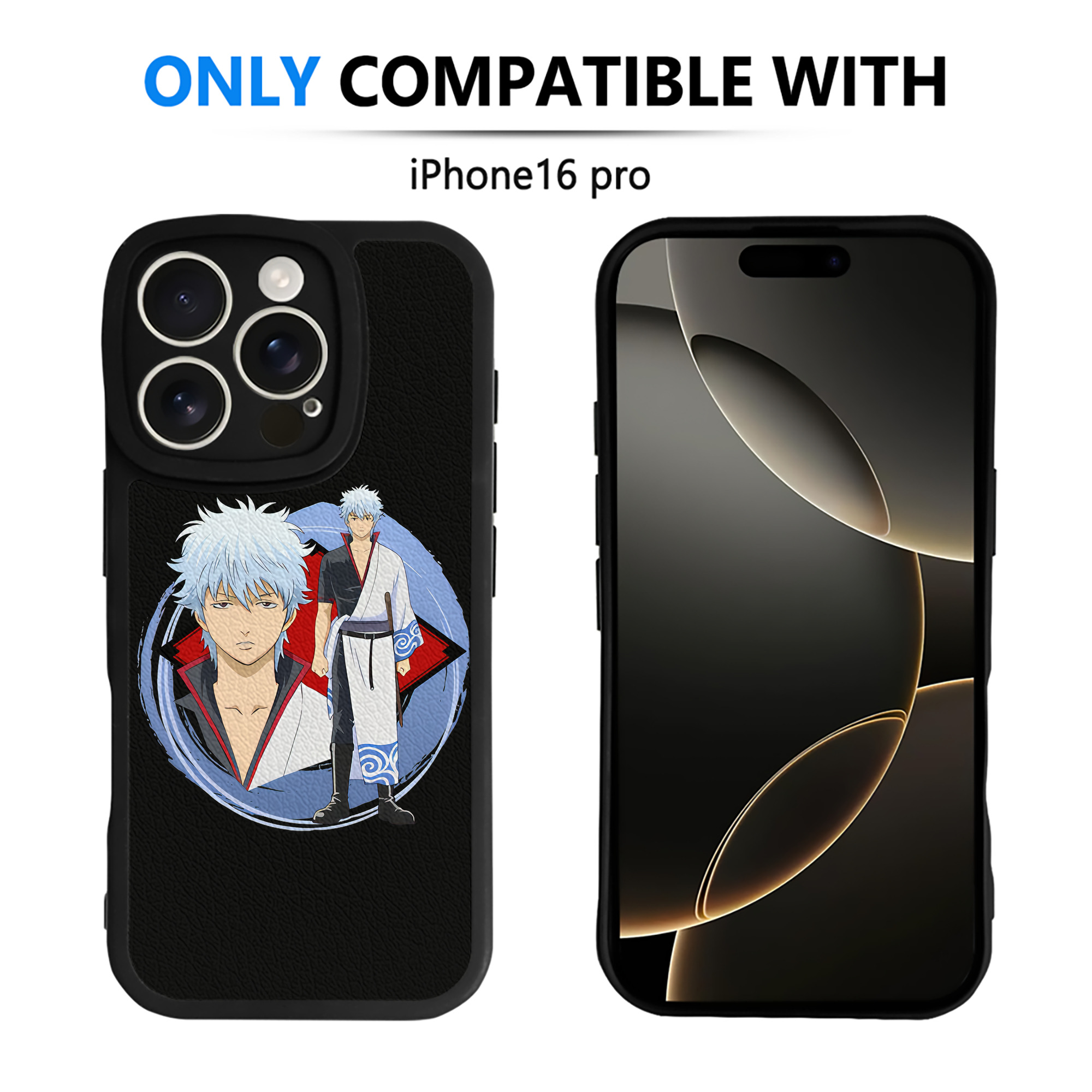 （画像用） ぎんたま 坂田銀時（さかたぎんとき） 神楽 志村新八（しむら しんぱち） GINTAMA Sakata Gintoki Kagura Shimura Shinpachi 【iPhone 16シリーズ対応】シリコンスマホケース（レザー調） 材質：シリコン